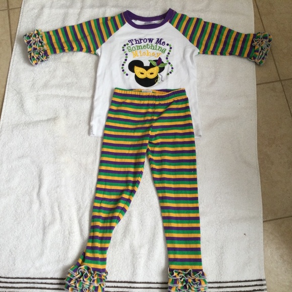 LTC Mardi Gras Mickey Mouse Pajamas, Size 5T - Picture 1 of 7